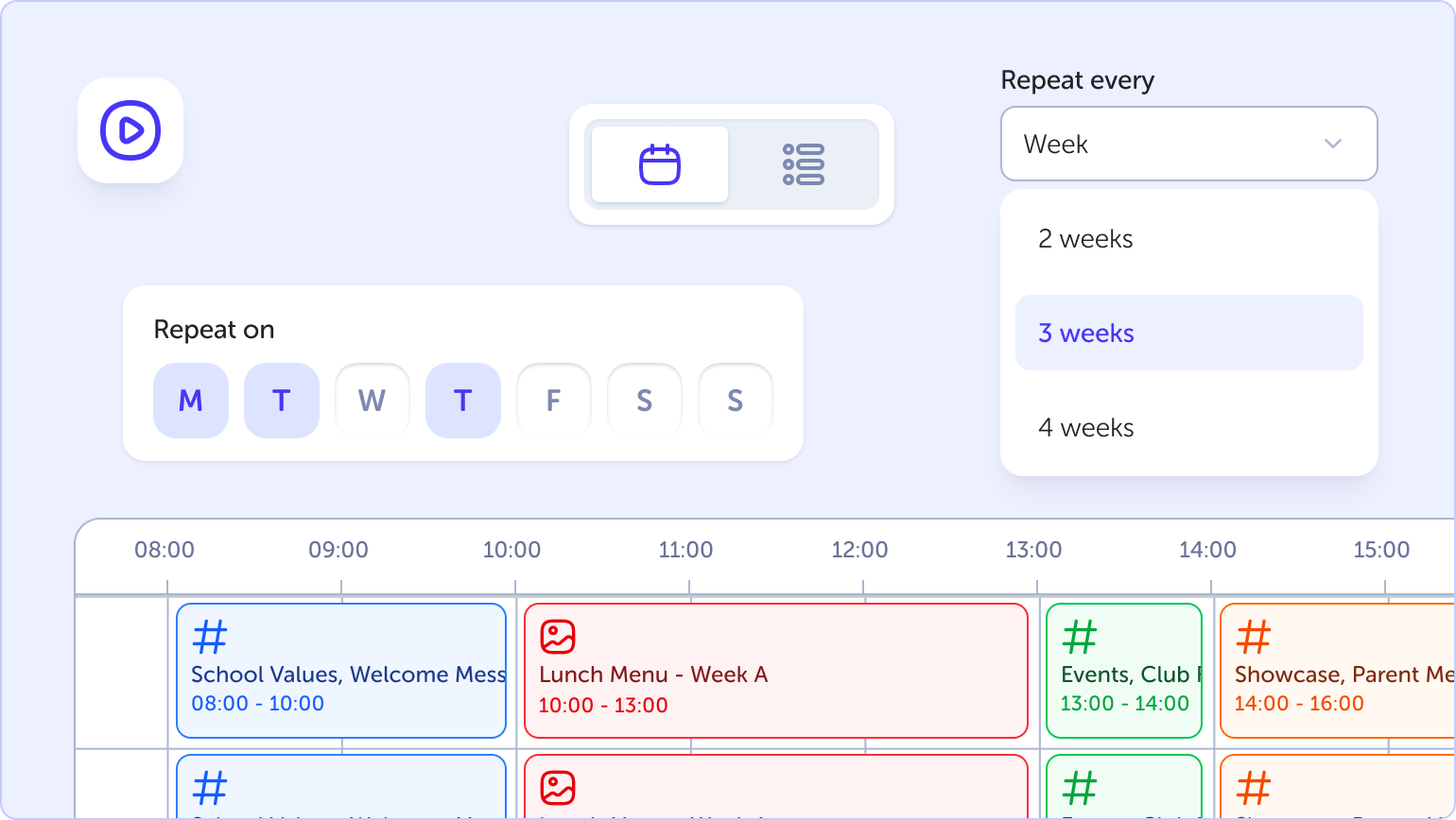 New Calendar View for your Schedules